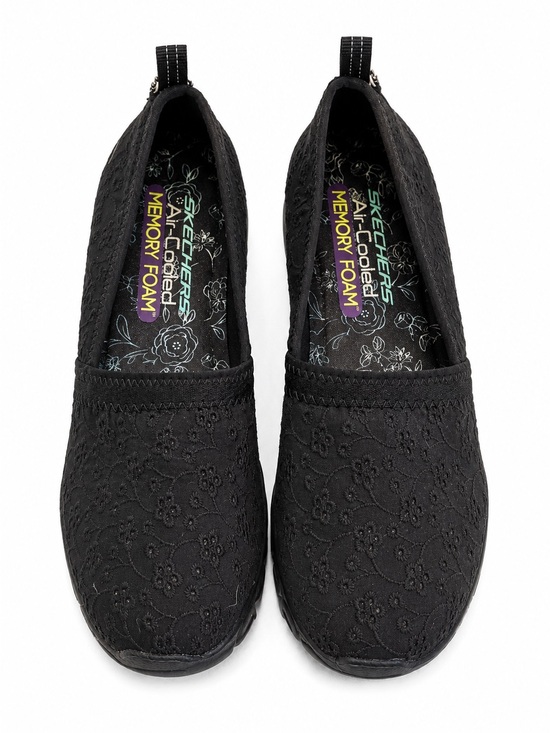 Skechers Shoes - Skechers Lace Loafers 6.5M Black Memory Foam Slip On Shoes NWOT